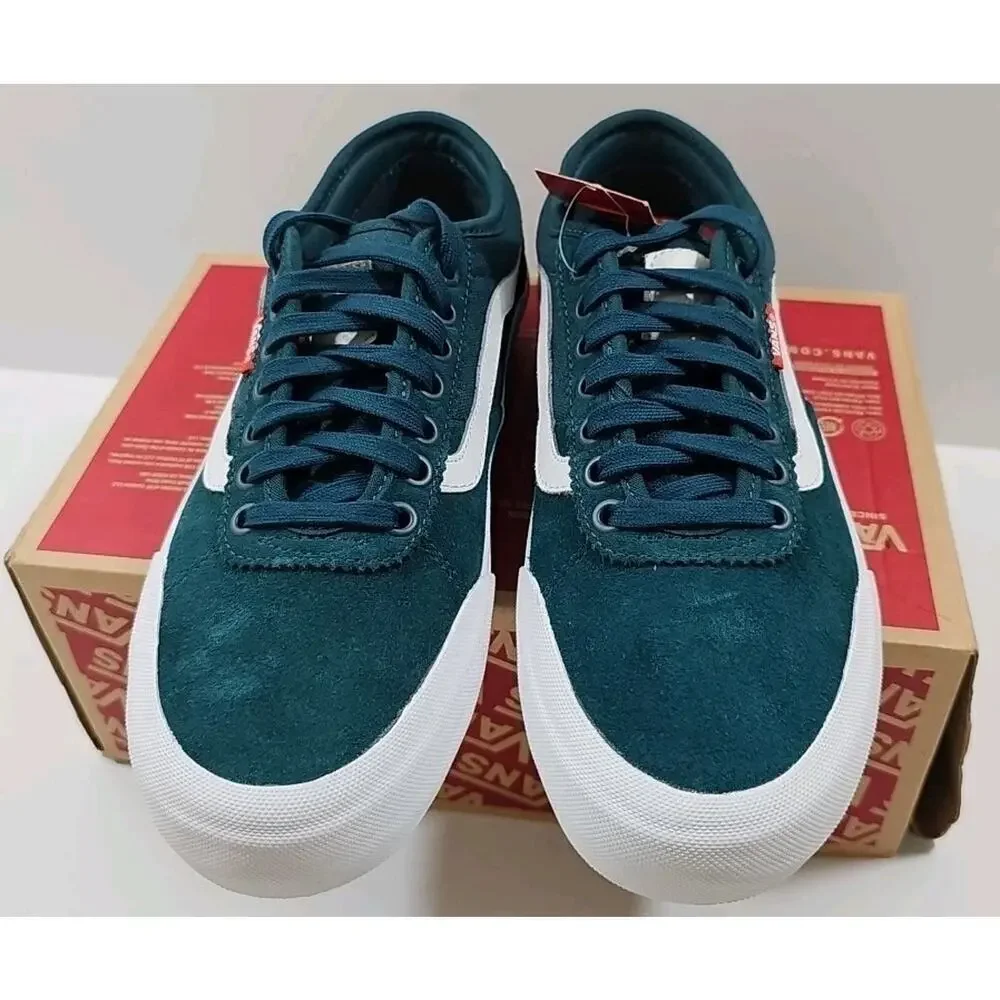 Vans~Woman 8.5; Men's 7~Chima Pro 2 Suede/Canvas Low Top Sneaker Atlantic Color